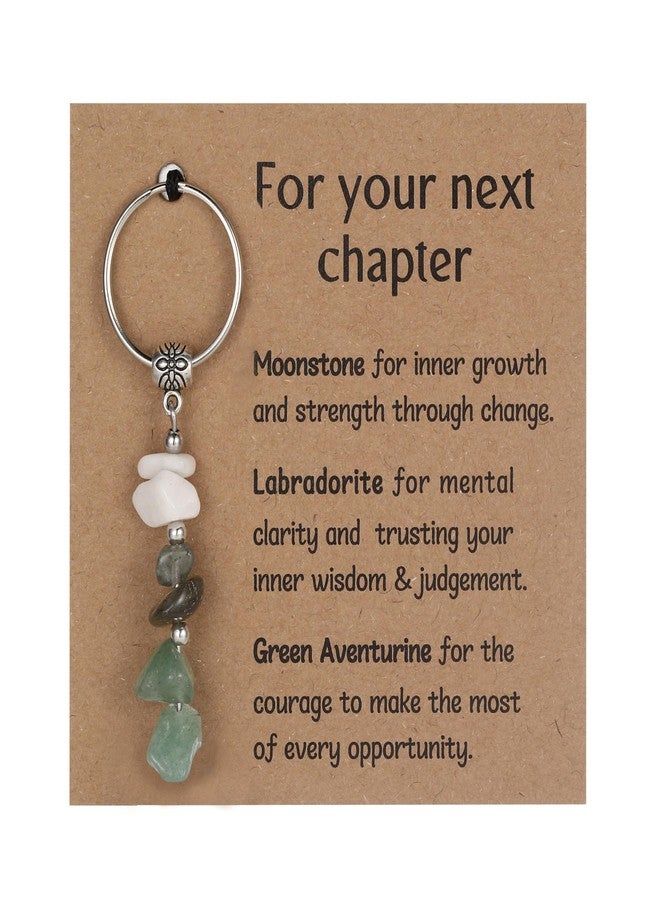 chorfla Healing Crystal Keychain Gift for Your Next Chapter.Small Healing Stones Keychain for Good Luck Anxiety Relief for Women. - Image 1